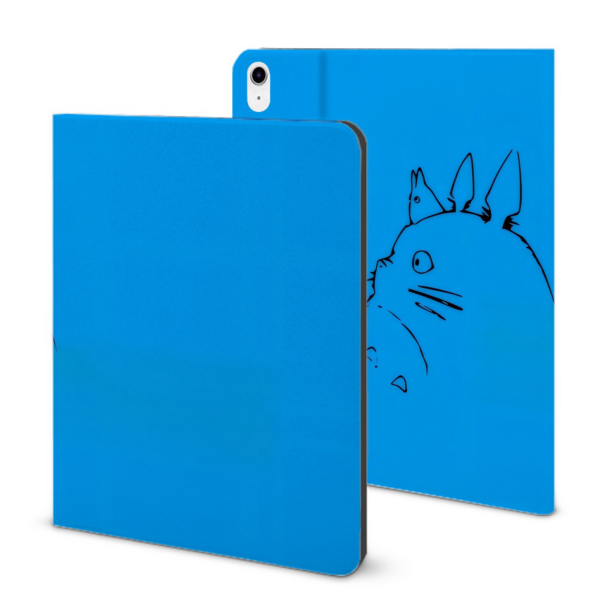 （画像用） となりのトトロ 草壁メイ 草壁サツキ My Neighbor Totoro Satsuki Kusakabe Mei Kusakabe IPad ケース ブック型 PUレザー TPU 耐衝撃 軽量 薄型 ペン収納なし 全面保護 IPad 各モデル対応